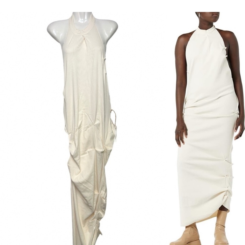 maison blanche | Pleated Rib Dress in Coconut Milk